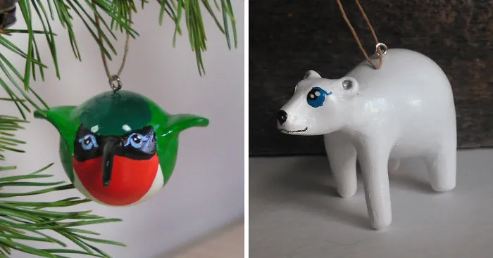 We Make Whimsical Ornaments Out Of Ping Pong Balls To Help Wildlife Conservation