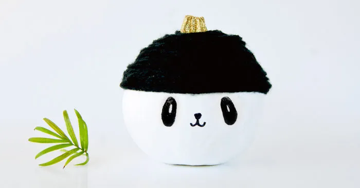 How To Make A No-Carve Panda Pumpkin For Halloween