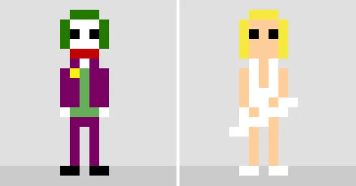I Draw Minimalist Pixelated Characters