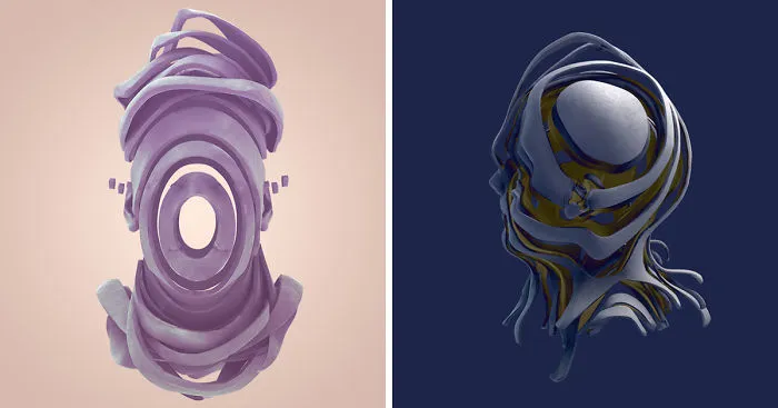 Sinais: 3d Deconstructed Human Illustrations