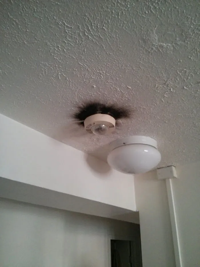 The Definition Of Irony: My Neighbor's Smoke Alarm Spontaneously Burst Into Flames