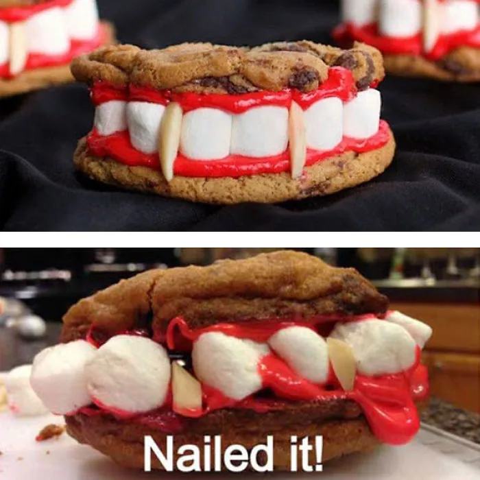 Vampire Teeth Cookies