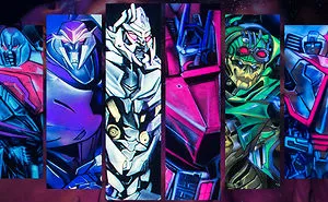 I Made This Cybertron Themed Blacklight Painting For A Laser Tag Arena In Shanghai, China.