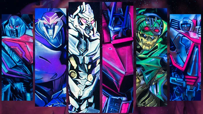 I Made This Cybertron Themed Blacklight Painting For A Laser Tag Arena In Shanghai, China.