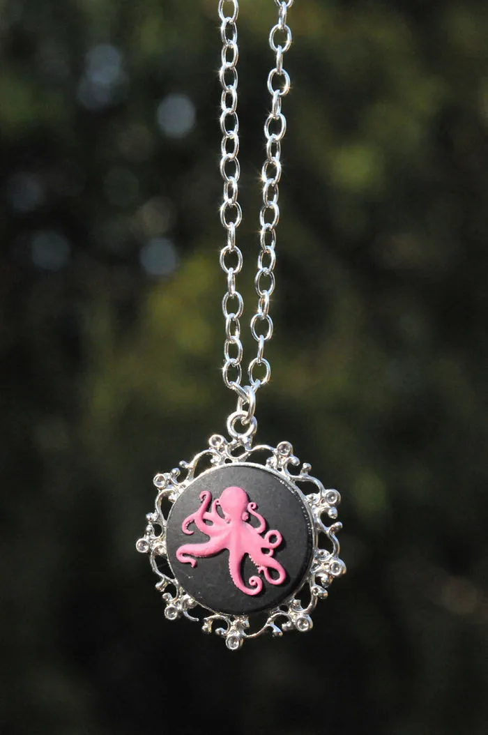 Pink Cameo Necklace