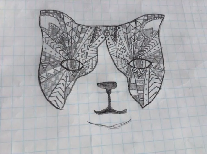 17 Cat Drawings From Within My Schoolbooks