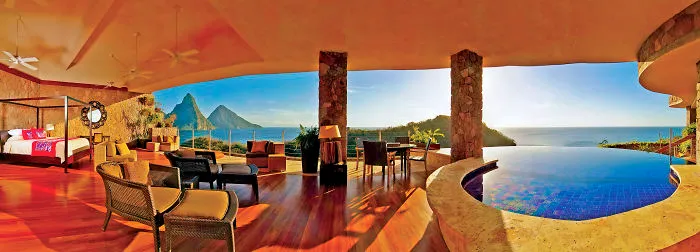Jade Mountain Resort, Hotel Room In The Caribbean