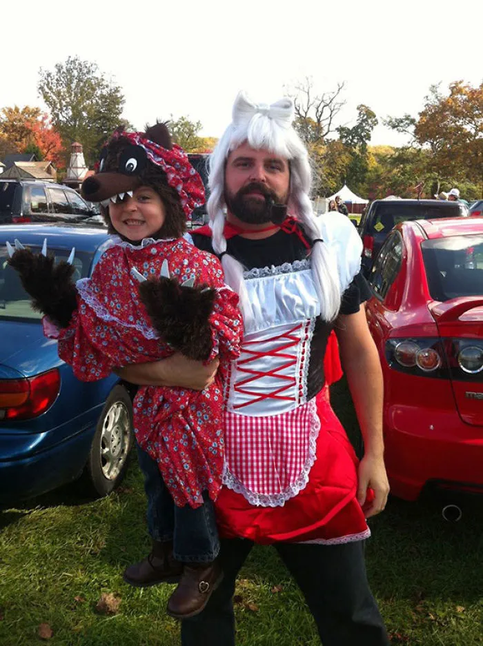 My Daughter Wanted To Be A Wolf For Halloween, I Decided To Play Along