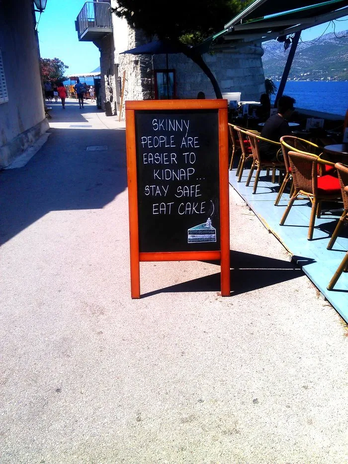 Came Across This Sign In Korcula, Croatia. I Felt Safe.