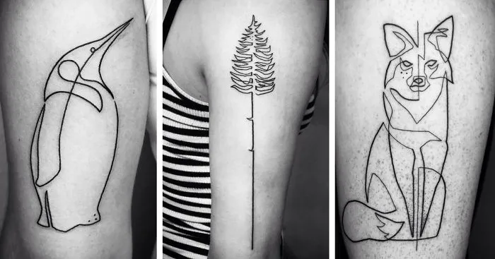 One Continuous Line Tattoos By Iranian-German Artist Mo Ganji