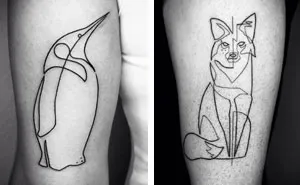 One Continuous Line Tattoos By Iranian-German Artist Mo Ganji