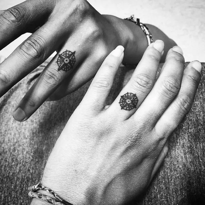 53 Brave Couples Who Chose Matching Wedding Tattoos Instead Of Rings