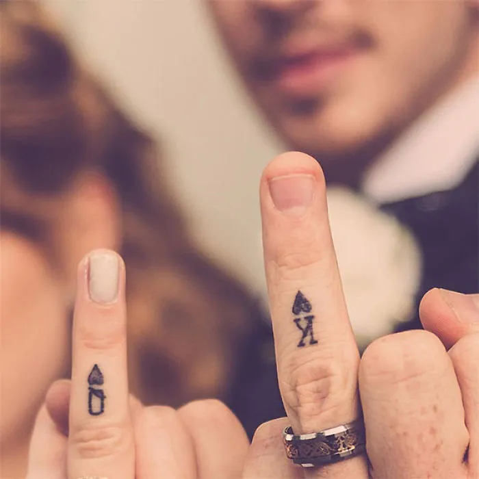 53 Brave Couples Who Chose Matching Wedding Tattoos Instead Of Rings