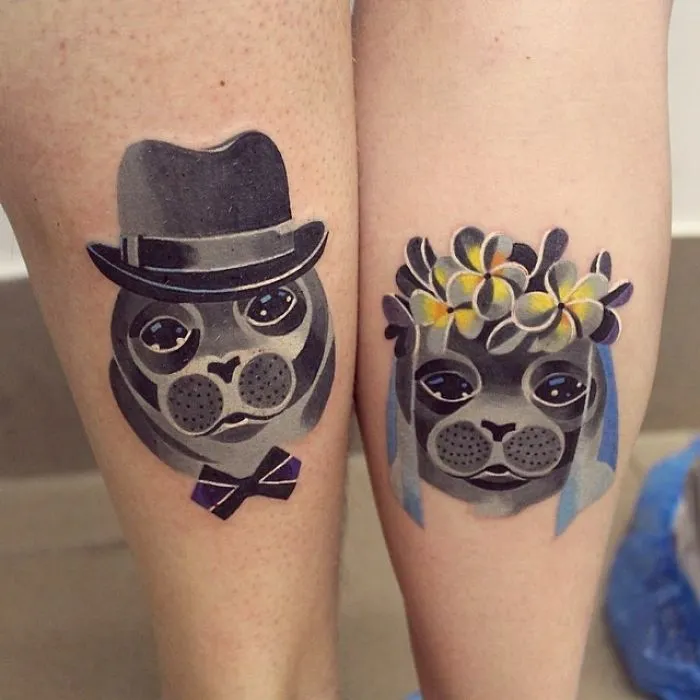53 Brave Couples Who Chose Matching Wedding Tattoos Instead Of Rings