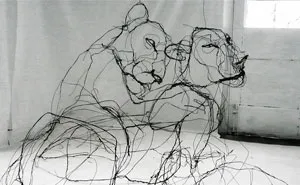 Wire Animal Sculptures That Look Like Scribbled Pencil Drawings By David Oliveira