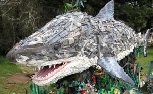 13 Giant Sculptures Made Entirely Of Beach Waste To Make You Reconsider Plastic Use