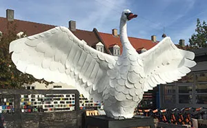 I Created A Swan From 300 Recycled Plastic Buckets To Show Recycling Is Beautiful