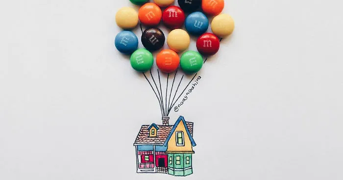 Illustrator Uses Childhood Sweets And Snacks To Complete Her Drawings