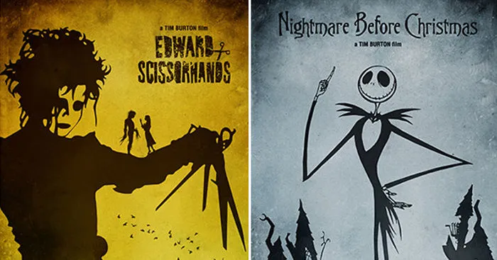 I Designed Minimalistic Posters For My Favorite Movies By Tim Burton