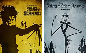 I Designed Minimalistic Posters For My Favorite Movies By Tim Burton