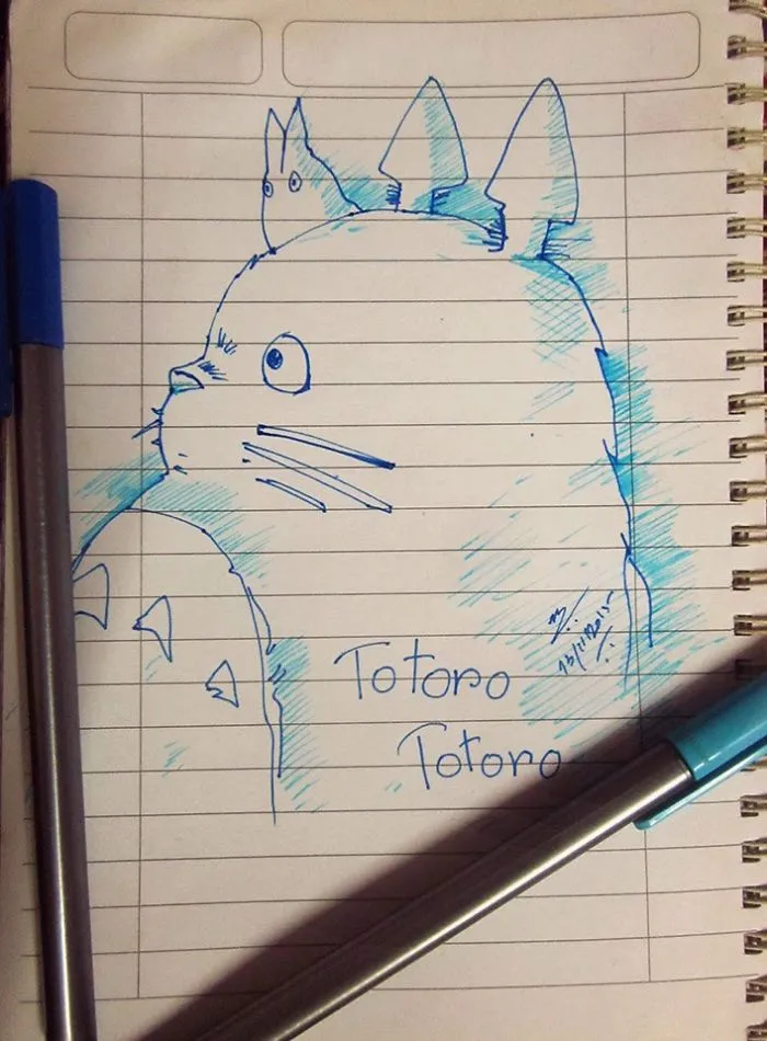 My Drawing Of Totoro ^_^ #studioghibli   #neighbor    #totoro    #drawing  ﻿