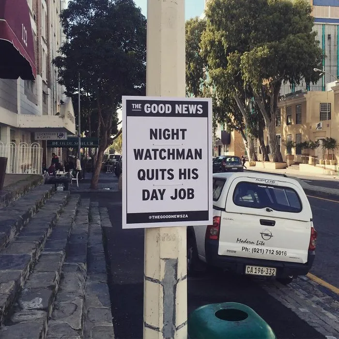 We Spread Good News Around Cape Town Because We're Fed Up With Negative News