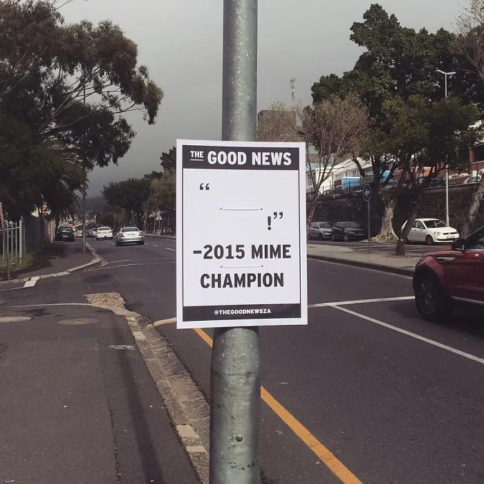 We Spread Good News Around Cape Town Because We're Fed Up With Negative News