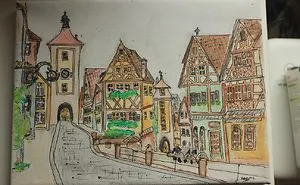 A Watercolor Travel Snapshot