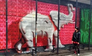 Artist Dian Makes Giant Elephant Animation In The Middle Of Warsaw
