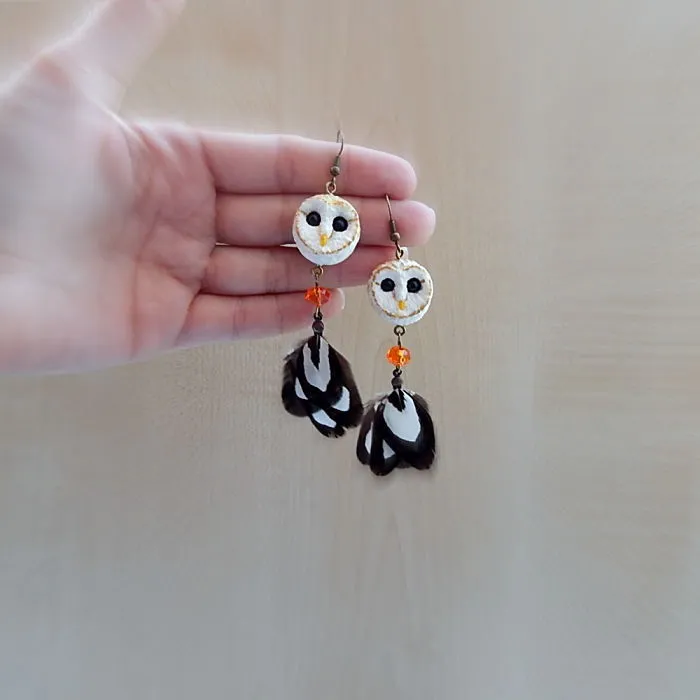 Barn Owl Earrings