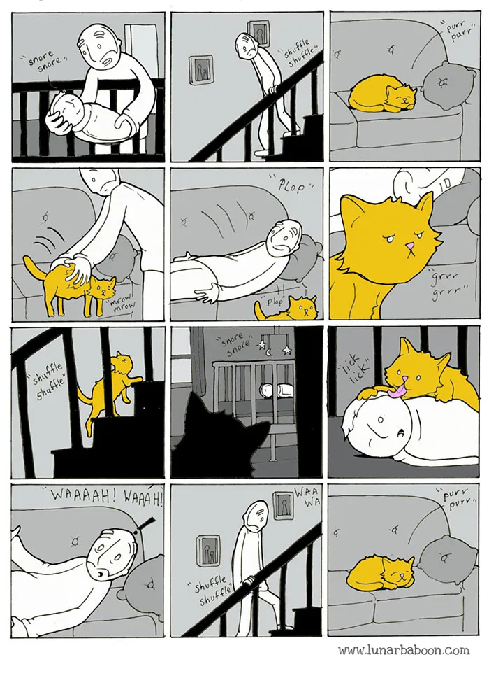 Life With Cats By Lunarbaboon (18 Comics)