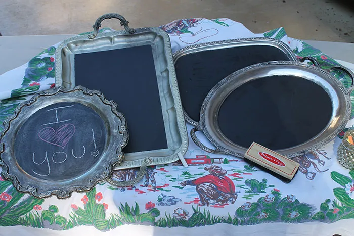 Chalkboard On A Silver Platter
