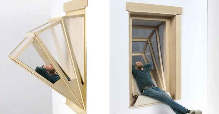 "More Sky" Window Turns Into Balcony To Give Small Apartments Outdoor Experience