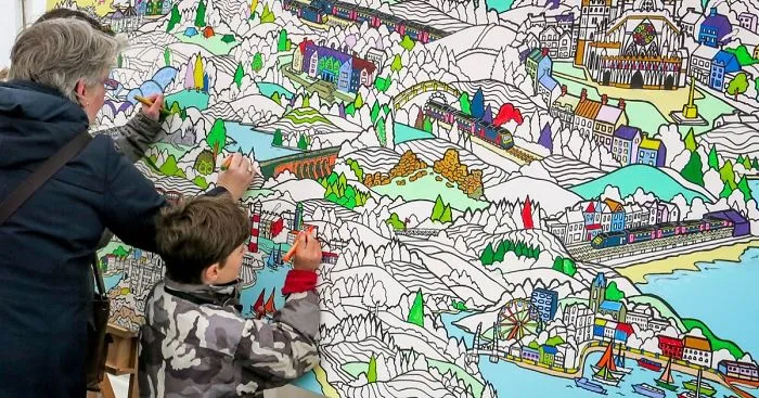 I Make Giant Colouring Art For Thousands Of Adults To Colour Together