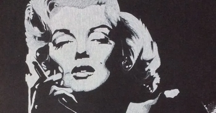 I Drew Marilyn Monroe With A White Gel Pen On Black Paper
