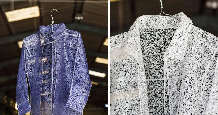 Intricate Paper-Cut Shirts By Greek Artist Stratis Tavlaridis