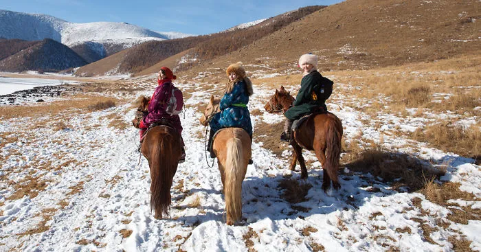 Travelling Through The Mongolian Wilderness Away From Technology And City Life