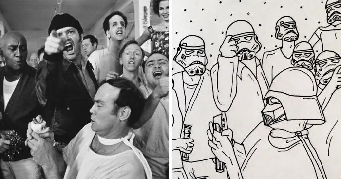 I Drew A Scene From 'One Flew Over The Cuckoo’s Nest' In 12 Different Ways