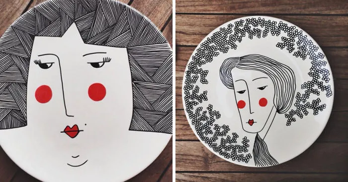 Paintings On Porcelain Inspired By The People I See In French-Style Cafes (Part 2)