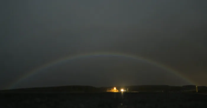 I Caught This Moonbow Near The Small Town Of Stykkisholmur, Iceland