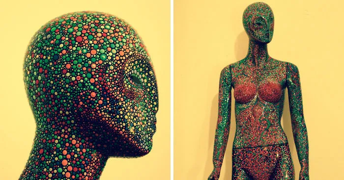 I Lost My Social Life When I Painted Over 100,000 Dots On This Mannequin