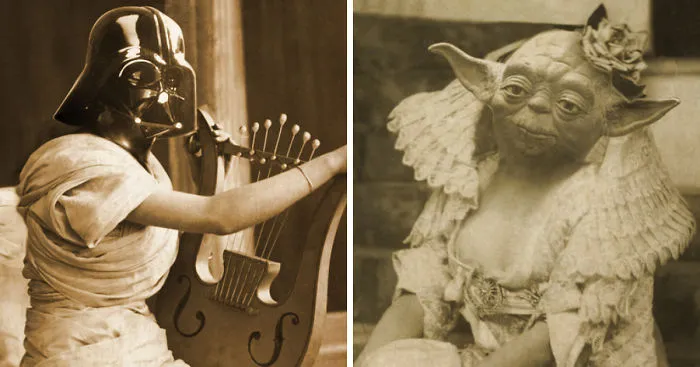 I Merge Star Wars Characters With Ancient Paintings And Vintage Photos