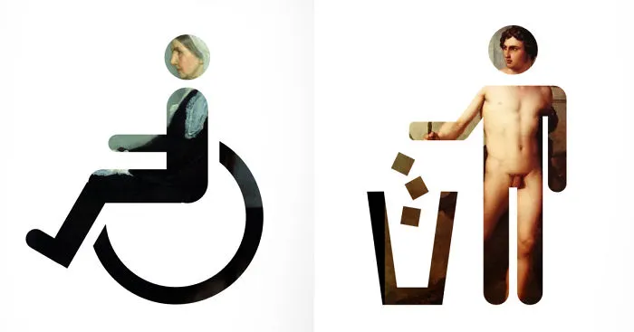I Combined Everyday Signs And Symbols With Classical Paintings