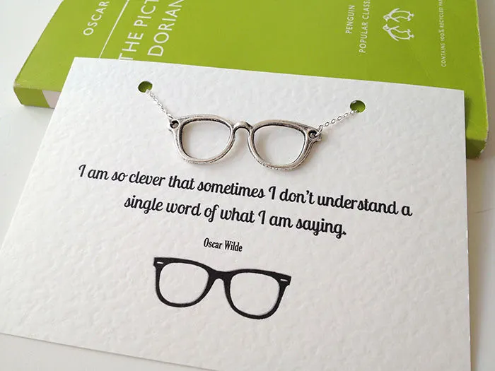 Oscar Wilde's Glasses Necklace