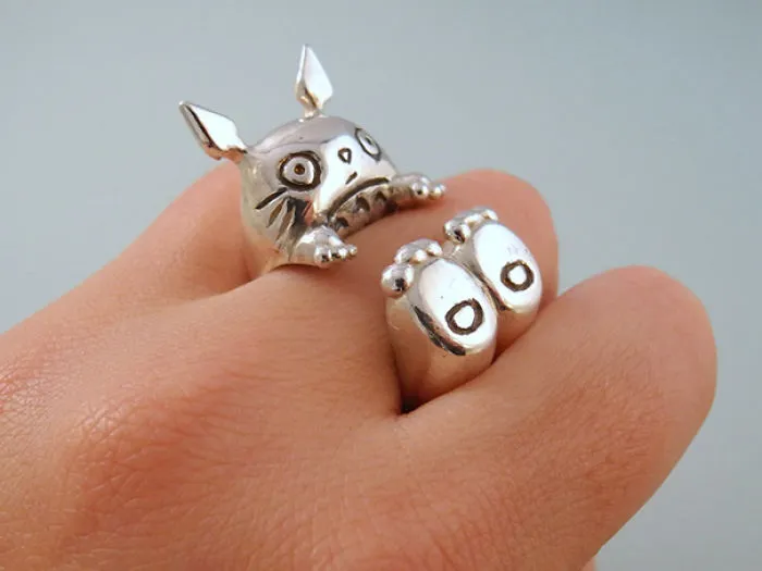 Silver Totoro Ring