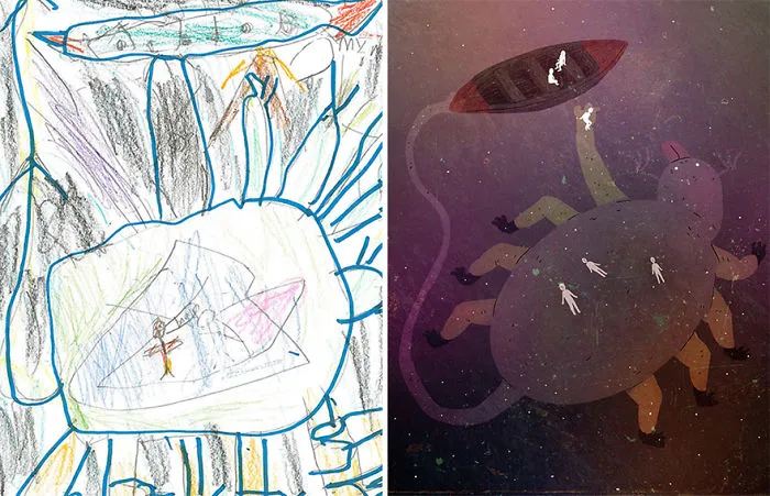 55 Artists Recreate Kids' Monster Doodles In Their Unique Styles