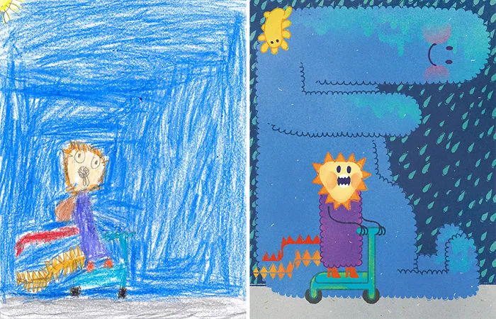 55 Artists Recreate Kids' Monster Doodles In Their Unique Styles