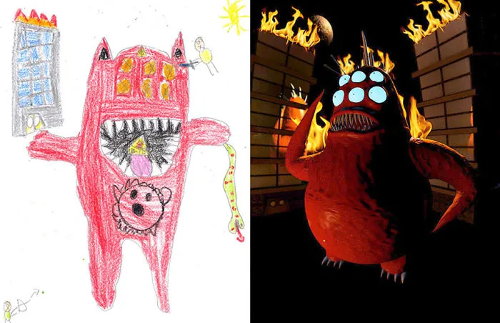 55 Artists Recreate Kids' Monster Doodles In Their Unique Styles