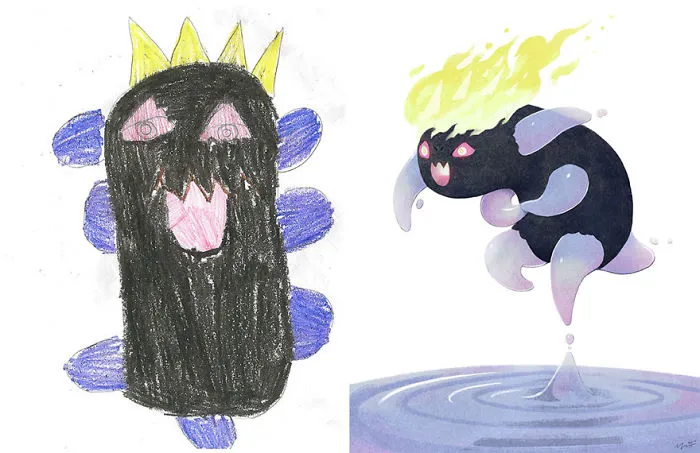 55 Artists Recreate Kids' Monster Doodles In Their Unique Styles