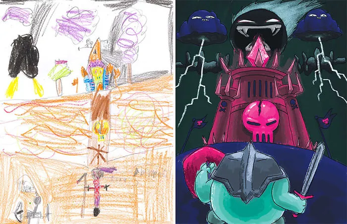 55 Artists Recreate Kids' Monster Doodles In Their Unique Styles